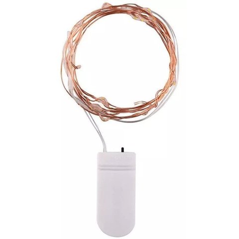 1 Fio Fada Luz Led Cordão 2m 20 Leds Decoração Cobre Fita Decoração Quente