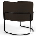 Ver imagem 4 de Kit 2 Poltronas Decorativas Fixa Base de Aço Preto Betina D02 Corano Marrom C-34 - Lyam Decor
