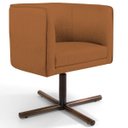 Ver imagem 2 de Kit 2 Poltronas Decorativas Giratória Base X Betina D02 Veludo Telha B-262 - Lyam Decor