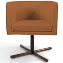 Ver imagem 3 de Kit 2 Poltronas Decorativas Giratória Base X Betina D02 Veludo Telha B-262 - Lyam Decor