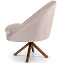 Ver imagem 3 de Poltrona Decorativa Base Giratória de Madeira Rafa D02 Veludo Bege C-309 - Lyam Decor