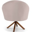 Ver imagem 5 de Poltrona Decorativa Base Giratória de Madeira Rafa D02 Veludo Bege C-309 - Lyam Decor