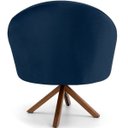 Ver imagem 5 de Poltrona Decorativa Base Giratória de Madeira Rafa D02 Veludo Azul Oxford C-304 - Lyam Decor
