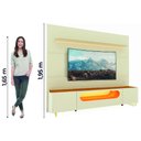 Ver imagem 5 de Rack Bancada Nobre com Painel para Tv até 85 Polegadas com Pés de Vidro e Led Royal