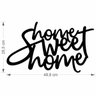 Quadro Decorativo Para Sala Home Sweet Home I01 Preto - Lyam Decor - 4
