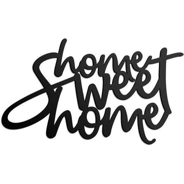 Quadro Decorativo Para Sala Home Sweet Home I01 Preto - Lyam Decor - 1