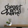 Quadro Decorativo Para Sala Home Sweet Home I01 Preto - Lyam Decor - 2