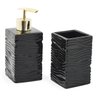 Kit Banheiro Lavabo 2 Peças Com Porta Sabonete:PRETO - 2