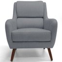 Ver imagem 3 de Kit 2 Poltronas Decorativas para e Recepção Gooby D02 Linho Cinza C-416 - Lyam