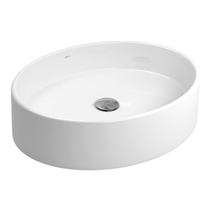 Cuba de Apoio Lavatório Oval 50x41cm Branco - L.93.17