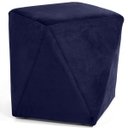 Ver imagem 2 de Kit 2 Puffs Decorativo para Sala de Estar Ametista D02 Veludo Azul Marinho B-287