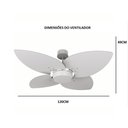 Ver imagem 2 de Ventilador de Teto com Controle Remoto Natuvent Dahlia no Light 4 Pás Madeira Freijó 127V