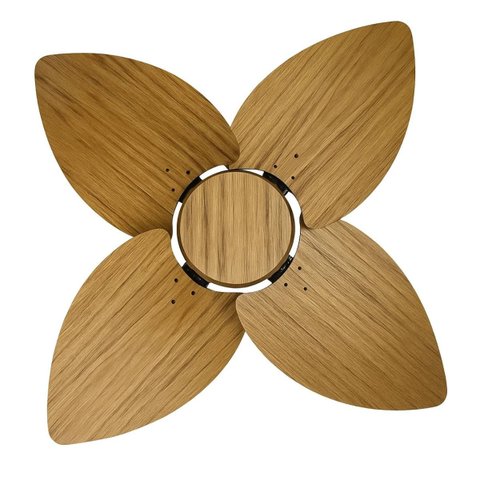 Ventilador de Teto com Controle Remoto Natuvent Dahlia no Light 4 Pás Madeira Freijó 127V