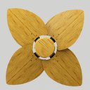 Ver imagem 4 de Ventilador de Teto Com Controle Remoto Natuvent Dahlia No Light 4 Pás Madeira Freijó 127v