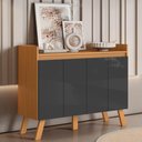 Ver imagem 2 de Buffet Aparador 4 Portas 108 Cm 2003207 Cinamomo Grafite Armoveis