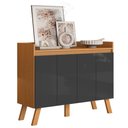 Ver imagem 1 de Buffet Aparador 4 Portas 108 Cm 2003207 Cinamomo Grafite Armoveis