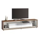 Ver imagem 1 de Rack Ópera 2.2 Off White com Freijó e Espelho - Imcal Móveis