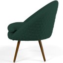Ver imagem 3 de Poltrona Decorativa Fixa Pés Palito Rafa D02 Tressê Linho Verde Musgo C-117 - Lyam Decor