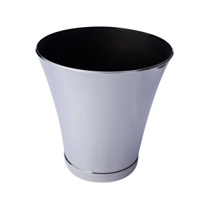 Vaso Planta Cachepô Redondo Decorativo Anti Dengue 3,5L:Cromado