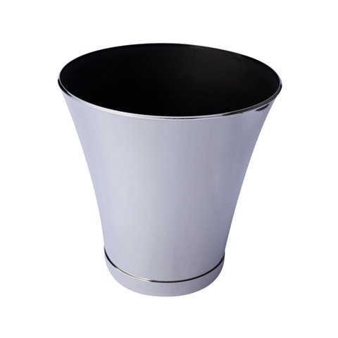 Vaso Planta Cachepô Redondo Decorativo Anti Dengue 3,5L:Cromado