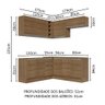 Armário de Cozinha Completa de Canto 349cm Rustic Glamy Madesa 03 - 4