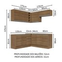 Ver imagem 4 de Armário de Cozinha Completa de Canto 349cm Rustic Glamy Madesa 03