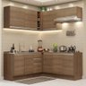 Armário de Cozinha Completa de Canto 349cm Rustic Glamy Madesa 03 - 1