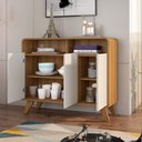 Ver imagem 3 de Buffet Aparador Eccos 3 Portas Nature/off White – Fabri Móveis