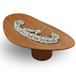 Mesa Bean de Centro Sala Organica Duo 100x60cm Modelar Art Mesa de Centro - 3