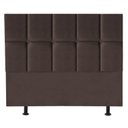 Ver imagem 1 de Cabeceira Cama Box Queem Estofada Poliana 160 Cm Suede:marrom
