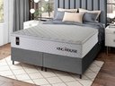 Ver imagem 1 de Conjunto Cama Box Super King c/ Molas Ensacadas New Moon Cinza 193x203x66