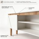 Ver imagem 5 de Rack Cava 136cm com Prateleira para TV até 60" Byhouse