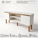Ver imagem 6 de Rack Cava 136cm com Prateleira para TV até 60" Byhouse