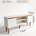 Ver imagem 7 de Rack Cava 136cm com Prateleira para TV até 60" Byhouse