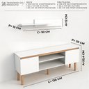Ver mais imagens de Rack Cava 136cm com Prateleira para TV até 60" Byhouse