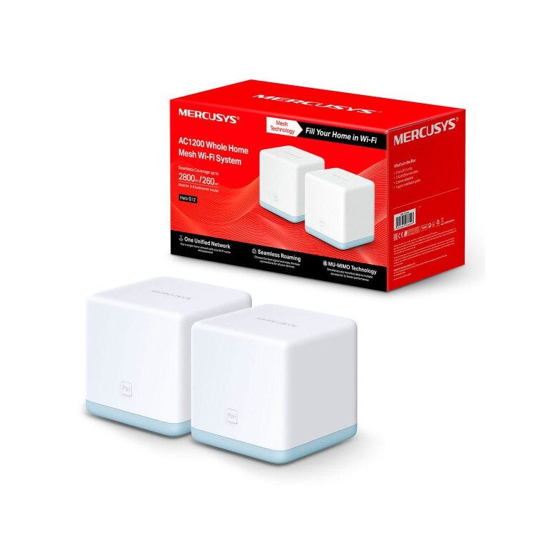 Roteador Wireless Mercusys Halo S12 Ac1200 Mesh (pack 2 Unidades)