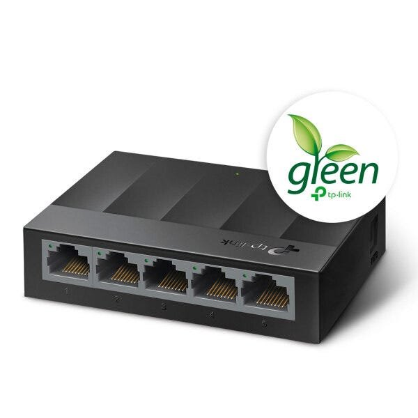 Switch Gigabit TP-Link Litewave LS1005G, 5 Portas 10/100/1000, de Mesa - Preto - 3