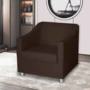 Ver imagem 4 de Kit Poltrona Namoradeira e 2 Poltronas Decorativa 68 Cm Tilla Marrom - Mafer