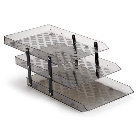 Caixa para Correspondência Tripla Móvel, Waleu - Fumê - 10050019