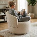Ver imagem 4 de Poltrona Decorativa Organica Base Fixa Veludo Bege Mpassos