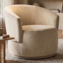 Ver imagem 2 de Poltrona Decorativa Organica Base Fixa Veludo Bege Mpassos
