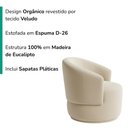 Ver imagem 5 de Poltrona Decorativa Organica Base Fixa Veludo Bege Mpassos