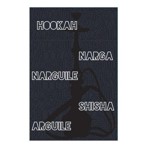 Kit 6 Quadro Placa Decorativa Narguile Narga Hookah Shisha - 3