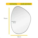 Ver imagem 5 de Espelho Decorativo de Parede Orgânico com Led Quente Mod. Nuvem 55x75 para Sala Quarto Banheiro Hall