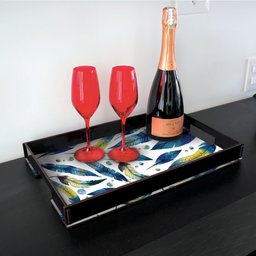 Bandeja Cafe da Manha - Penas Azuis - 2 Bandeja Cafe da Manha - Penas Azuis - 2