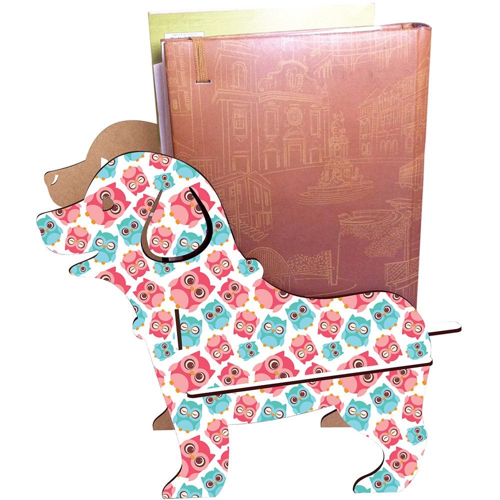 Porta Livros Dog 10x30x23cm Corujas - at.home - 1