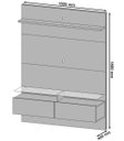 Ver mais imagens de Home Suspenso Vidratto 180cm Nature com Off White - Imcal Móveis