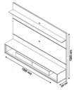 Ver imagem 5 de Home Suspenso Ópera 180cm Nature com Off White - Imcal Móveis