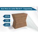 Ver imagem 2 de Mesa para Cozinha Tília com Tampo Madeirado com Vidro 105x135cm Nogueira Off White Vidro Off White