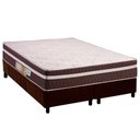 Ver imagem 1 de Cama Box Queen: Colchão Ortopédico Polar D28 Orthoface Vip Brown + Base Crc Suede Brown (158x198)